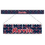 Nautical Anchors & Stripes Plastic Ruler - 12" (Personalized)
