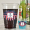 Nautical Anchors & Stripes Plastic Shot Glasses - In Context