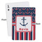 Nautical Anchors & Stripes Playing Cards - Approval