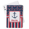 Nautical Anchors & Stripes Playing Cards (Personalized)