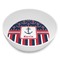Nautical Anchors & Stripes Melamine Bowl - Side and center