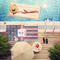 Nautical Anchors & Stripes Pool Towel Lifestyle