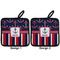 Nautical Anchors & Stripes Pot Holders - Set of 2 APPROVAL