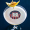Nautical Anchors & Stripes Printed Drink Topper - Small - In Context