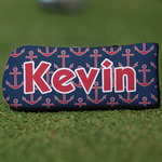 Nautical Anchors & Stripes Blade Putter Cover (Personalized)