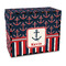 Nautical Anchors & Stripes Recipe Box - Full Color - Front/Main