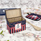 Nautical Anchors & Stripes Recipe Box - Full Color - In Context
