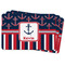 Nautical Anchors & Stripes Rectangular Fridge Magnet - THREE