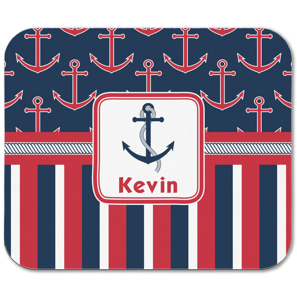 Nautical Anchors & Stripes Rectangular Mouse Pad - APPROVAL