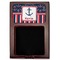 Nautical Anchors & Stripes Red Mahogany Sticky Note Holder - Flat