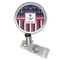 Nautical Anchors & Stripes Retractable Badge Reel (Personalized)