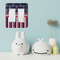 Nautical Anchors & Stripes Rocker Light Switch Covers - Double - IN CONTEXT