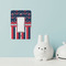 Nautical Anchors & Stripes Rocker Light Switch Covers - Single - IN CONTEXT