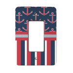 Nautical Anchors & Stripes Rocker Style Light Switch Cover (Personalized)