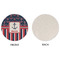 Nautical Anchors & Stripes Round Linen Placemats - APPROVAL (single sided)