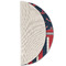 Nautical Anchors & Stripes Round Linen Placemats - HALF FOLDED (single sided)