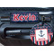 Nautical Anchors & Stripes Round Luggage Tag & Handle Wrap - In Context