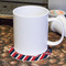 Nautical Anchors & Stripes Round Paper Coaster - With Mug