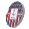 Nautical Anchors & Stripes Sandstone Car Coaster - STANDING ANGLE
