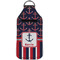 Nautical Anchors & Stripes Sanitizer Holder Keychain - Large (Front)