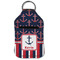 Nautical Anchors & Stripes Sanitizer Holder Keychain - Small (Front Flat)