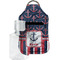 Nautical Anchors & Stripes Sanitizer Holder Keychain - Small with Case