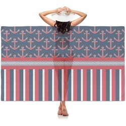 Nautical Anchors & Stripes Sheer Sarong