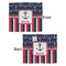 Nautical Anchors & Stripes Security Blanket - Front & Back View