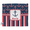 Nautical Anchors & Stripes Security Blanket (Personalized)
