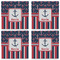 Nautical Anchors & Stripes Set of 4 Sandstone Coasters - See All 4 View