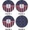 Nautical Anchors & Stripes Set of Appetizer / Dessert Plates (Approval)