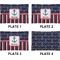 Nautical Anchors & Stripes Set of Rectangular Appetizer / Dessert Plates (Approval)
