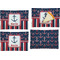 Nautical Anchors & Stripes Set of Rectangular Appetizer / Dessert Plates