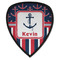 Nautical Anchors & Stripes Shield Patch