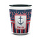 Nautical Anchors & Stripes Shot Glass - Two Tone - FRONT