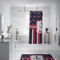 Nautical Anchors & Stripes Shower Curtain - Custom Size