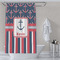Nautical Anchors & Stripes Shower Curtain Lifestyle