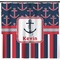 Nautical Anchors & Stripes Shower Curtain (Personalized) (Non-Approval)