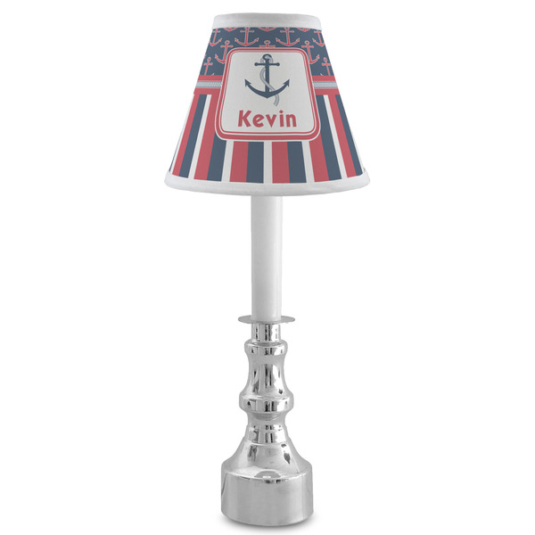 Nautical Anchors & Stripes Small Chandelier Lamp - LIFESTYLE (on candle stick)