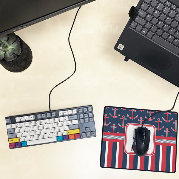 Nautical Anchors & Stripes Small Gaming Mats - LIFESTYLE