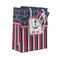 Nautical Anchors & Stripes Small Gift Bag - Front/Main