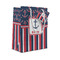Nautical Anchors & Stripes Small Gift Bag (Personalized)