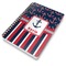 Nautical Anchors & Stripes Spiral Journal 7 x 10 - Main