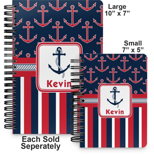 Nautical Anchors & Stripes Spiral Journal - Comparison