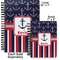 Nautical Anchors & Stripes Spiral Journal - Comparison