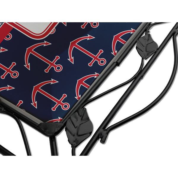 Nautical Anchors & Stripes Square Trivet - Detail