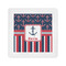 Nautical Anchors & Stripes Standard Cocktail Napkins - Front View