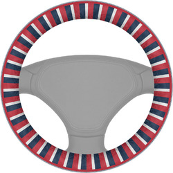 Nautical Anchors & Stripes Steering Wheel Cover (Personalized)