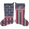 Nautical Anchors & Stripes Stocking - Double-Sided - Approval