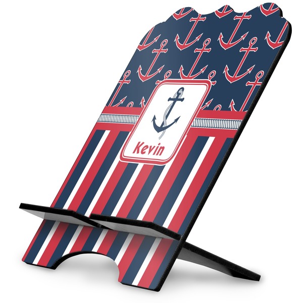 Custom Nautical Anchors & Stripes Stylized Tablet Stand (Personalized)